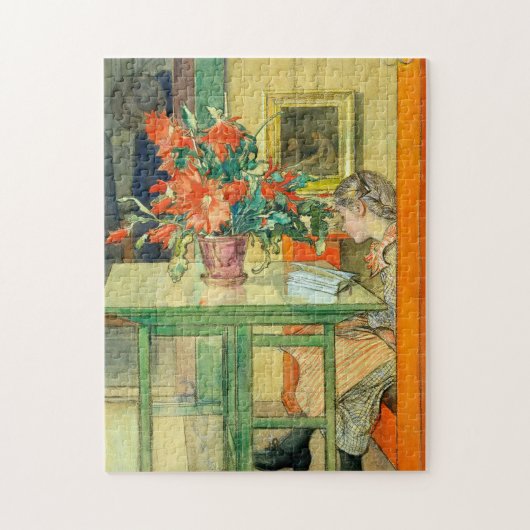 Red Cactus en Lisbeth lezen Carl Larsson Legpuzzel (Verticaal)
