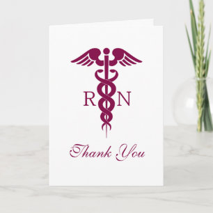 Red Caduceus Nurse Afstuderen Kaart