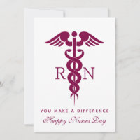 Red Caduceus Nurse Medical Symbool