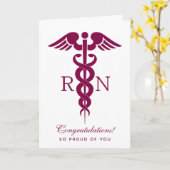 Red Caduceus Nurse Medical Symbool Kaart (Gele Bloem)