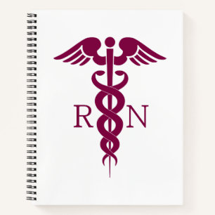 Red Caduceus Nurse Medical Symbool Notitieboek