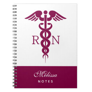 Red Caduceus Nurse Medical Symbool Notitieboek