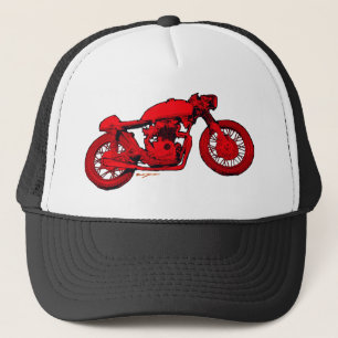 Red Cafe Racer Trucker Pet