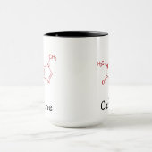 Red Caffeine Molecule Mok (Midden)