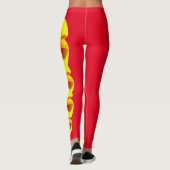 Red California State Flower Poppy Leggings (Achterkant)