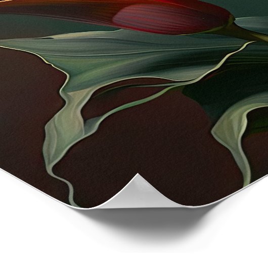 Red Calla Lilies Lily Art Imprimer Poster (Coin)