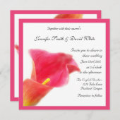 Red Calla Lily Wedding Uitnodiging (Voorkant / Achterkant)