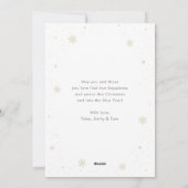 Red Calligraphy Snow Photo Joyeuse carte de Noël (Dos)