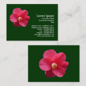 Red Camelia - Donkergroen Visitekaartje (Voorkant / Achterkant)