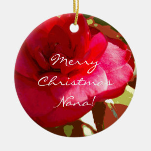 Red Camelia Persoonlijke versiering Keramisch Ornament