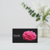 Red Camelia - zwart Visitekaartje (Staand voorkant)