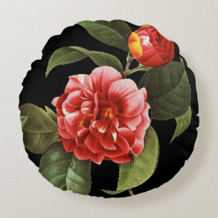 Red Camellia, 1833 Rond Kussen