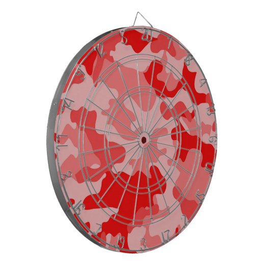 Red Camo Dartboard Dartbord (Voorkant Links)
