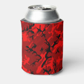 Red Camo Pattern Blikjeskoeler (Blikje Achterkant)