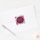 Red Camo Sticker met aangepaste symbolen (Envelop)