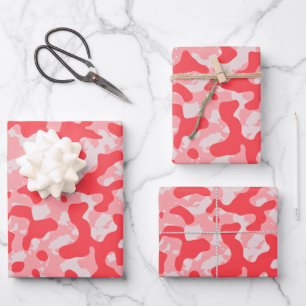 Red Camouflage Camo Inpakpapier Vel
