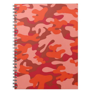 Red Camouflage Notitieboek
