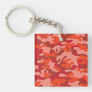 Red Camouflage Sleutelhanger