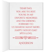 Red  Camper Truck Happy Vaderdag Kaart (Binnen (Rechts))