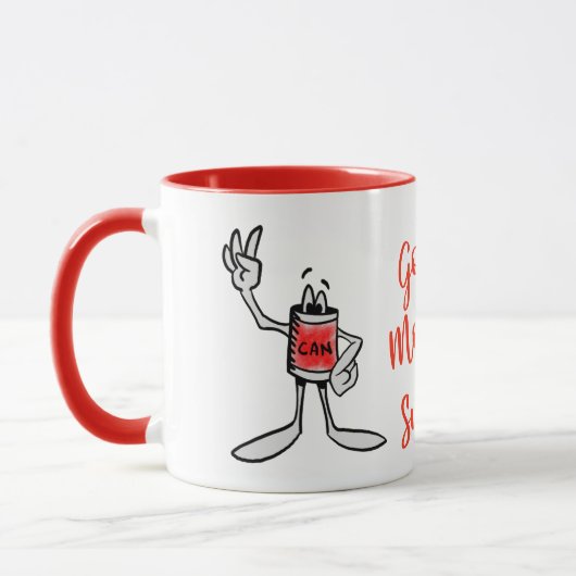Red Can Creature Coffee Mug (Gauche)