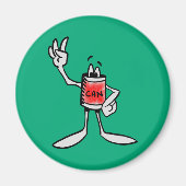 Red Can Creature Kitchen Fridge Magnet Magneet (Voorkant)