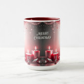 Red Candles Decorative Christmas Holiday Mug Mok (Midden)