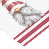 Red Candy Cane Stripe Gnome Korte Tafelloper (Hoek)