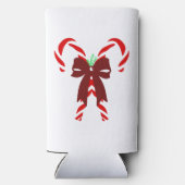 Red Candy Canes with Pine Needles & Bow (Achterkant)