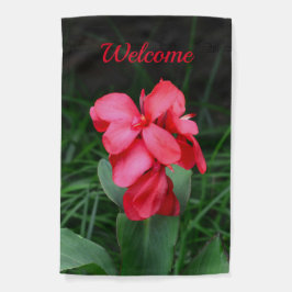 Red Canna weerbestendige gepersonaliseerde tuinvla Tuinvlag