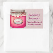 Red Canning Jar Design Canning Étiquette (Sac)