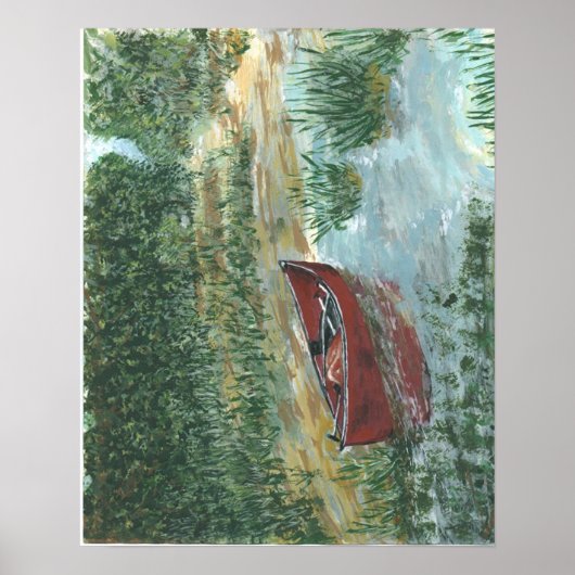 Red Canoe Poster (Voorkant)