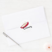 Red Canoe Ronde Sticker (Envelop)