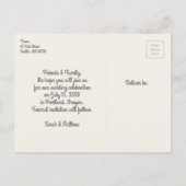 Red Canoe Save the Date Briefkaart (Achterkant)