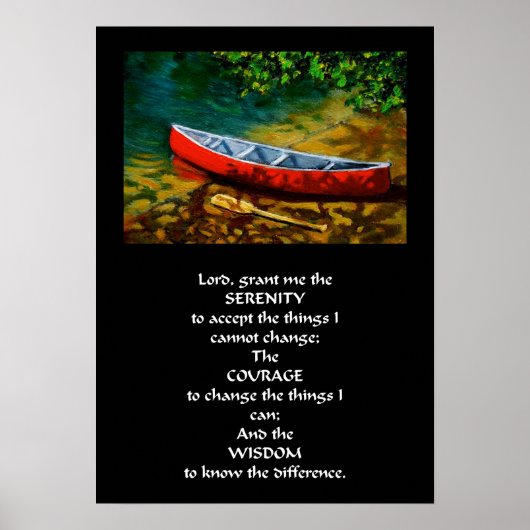RED CANOE SERENITY PRAYER POSTER (Voorkant)
