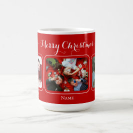 Red canvas Christmas Family Mug Koffiemok