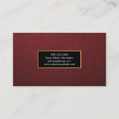 Red Canvas verbinding | KunstCollecties Visitekaartje (Achterkant)