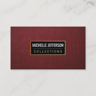 Red Canvas verbinding | KunstCollecties Visitekaartje