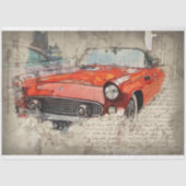 Red Car  20x30-decoupage Tissuepapier (Voorkant)