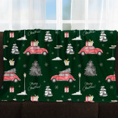 Red Car Winter Pattern Merry kerst Groot Fleece Deken