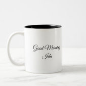 Red Cardinal and Pine Two-Tone Coffee Mug (Gauche)