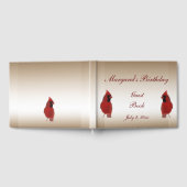 Red Cardinal Bird Anniversaire Party Livre d'invit (Complet)
