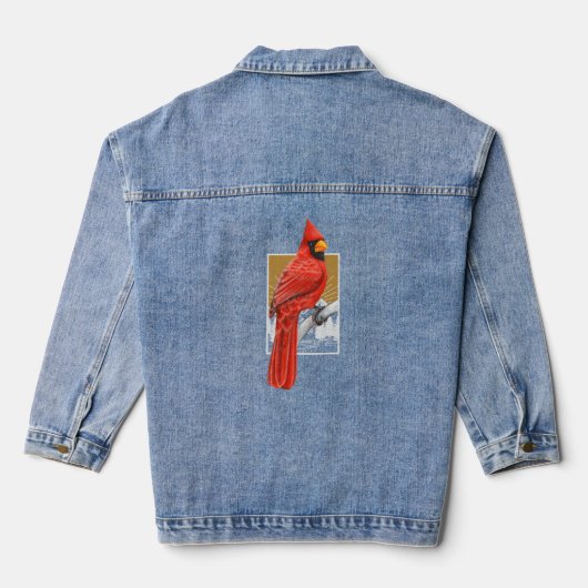 Red Cardinal Bird Watcher Oiseau Observation de la (Verso)