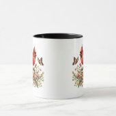 Red Cardinal Floral Ceramic Mug – 11oz (Centre)