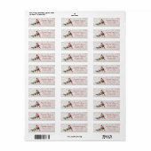 Red Cardinal Holly Berry Bokeh Etiket (Full Sheet)