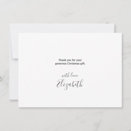 Red Cardinal Modern Script Amour et Merci Holiday (Dos)