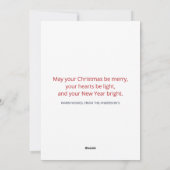 Red Cardinal with Holly Berries Feestdagenkaart (Achterkant)