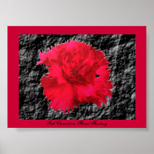 Red Carnan Floral Fantasy Print
