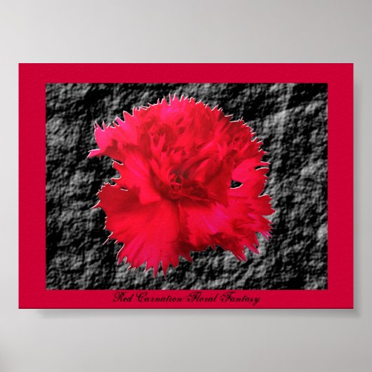 Red Carnan Floral Fantasy Print (Voorkant)