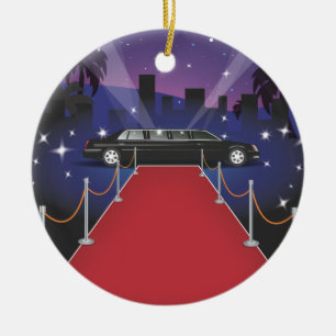 Red Carpet Celebrity Limo Keramisch Ornament