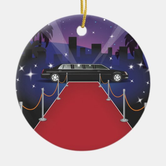 Red Carpet Celebrity Limo Keramisch Ornament (Voorkant)
